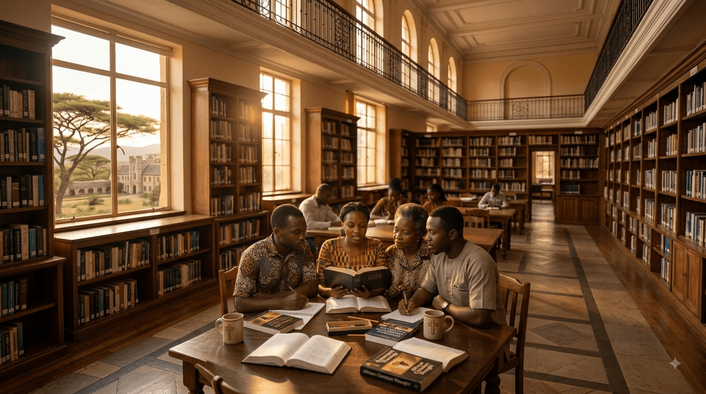 Students studying together